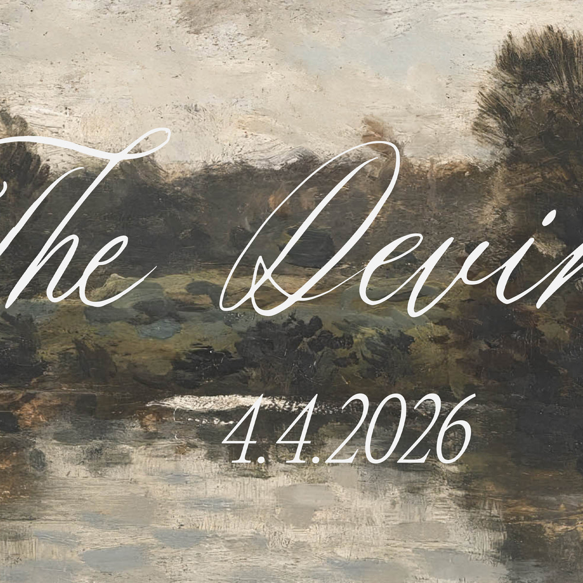 Personalized Wedding Sign | Custom Name & Date Landscape Wall Art | Framed Canvas Decor | N223