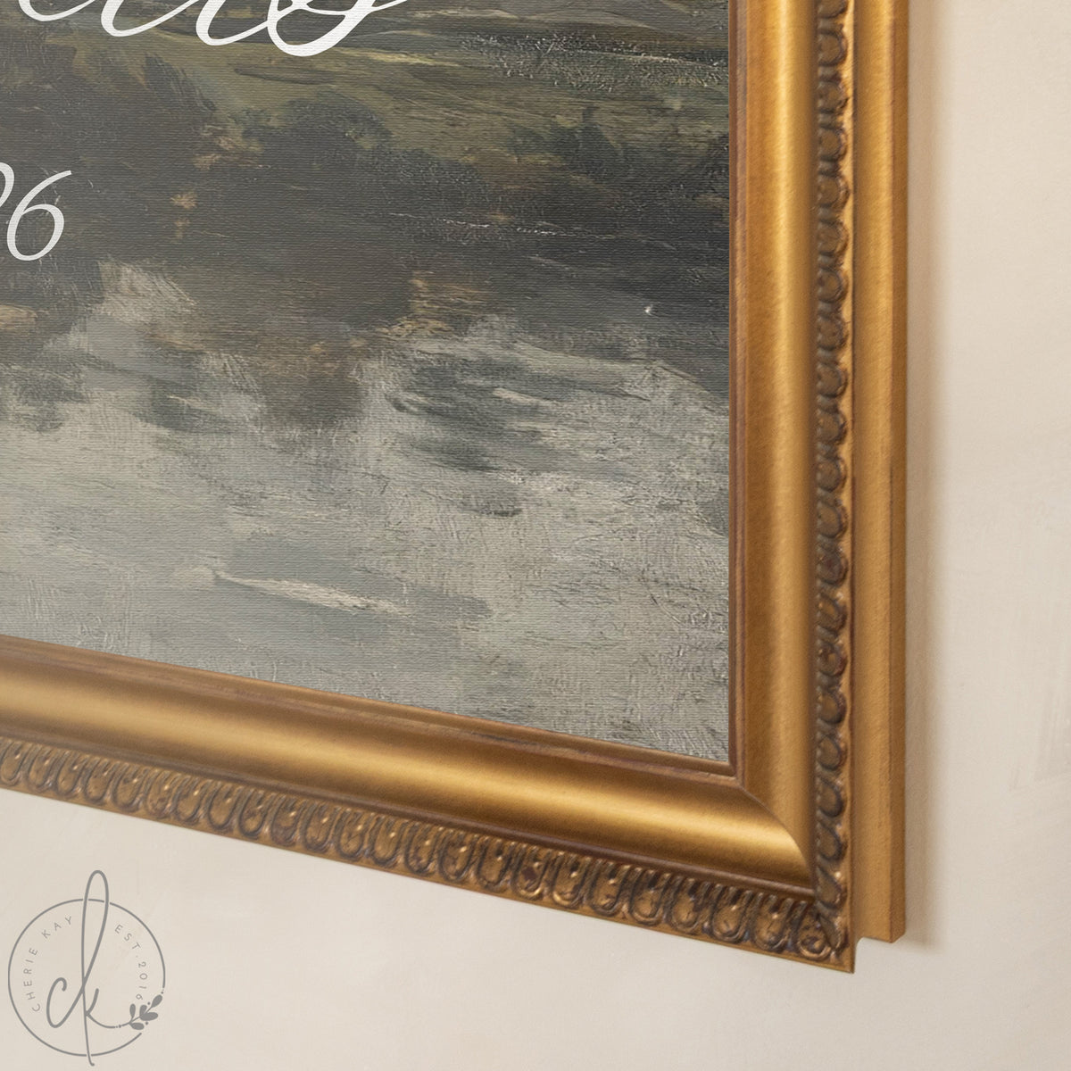 Personalized Wedding Sign | Custom Name & Date Landscape Wall Art | Framed Canvas Decor | N223