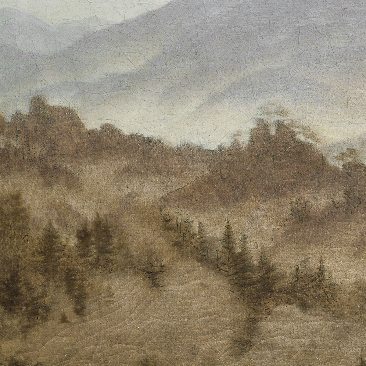 Mountain Scene Painting | Framed Landscape Canvas Art  | N229