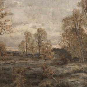 Vintage Autumn Landscape Painting | Fall Decor for Living Room | N230