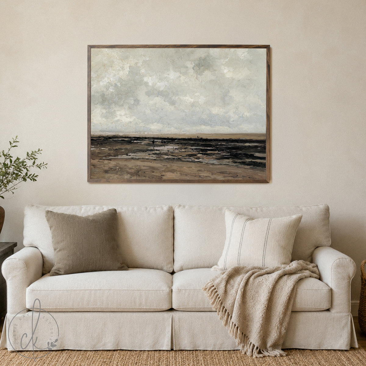 Coastal Wall Art | Stormy Seascape Canvas | Large Ocean Painting | N243
