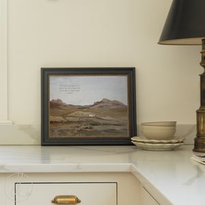 Large Scripture Wall Art | 2 Timothy 1:7 Framed Canvas | Christian Mountain Landscape Decor | N29