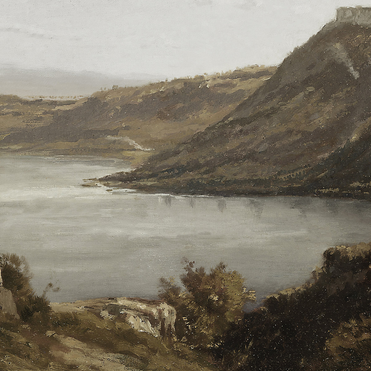 Vintage Coastal Art | Gold Framed Landscape Painting | N36