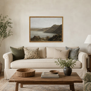 Vintage Coastal Art | Gold Framed Landscape Painting | N36