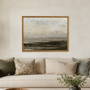 Jeremiah 29:11 Scripture Art Print | Abstract Coastal Landscape | N4