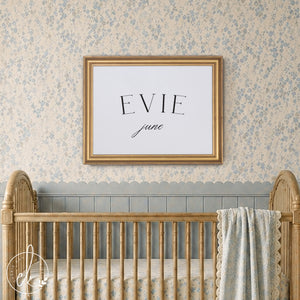 Name Sign for Nursery | Custom Canvas Print | Framed Wall Art | N40