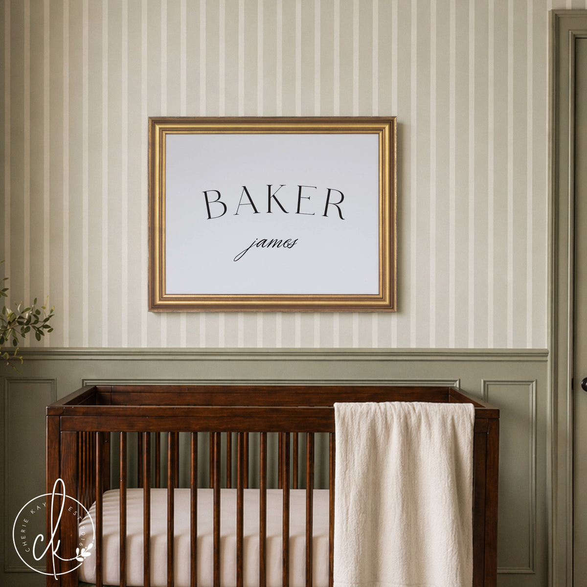 Name Sign for Nursery | Custom Canvas Print | Framed Wall Art | N40