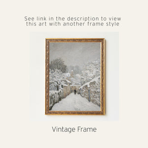 Winter Landscape Wall Art | Framed Canvas Print | Christmas Wall Decor | N43