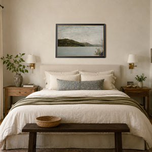 Lake Mountain Wall Art Print | Vintage Oil Painting | N56
