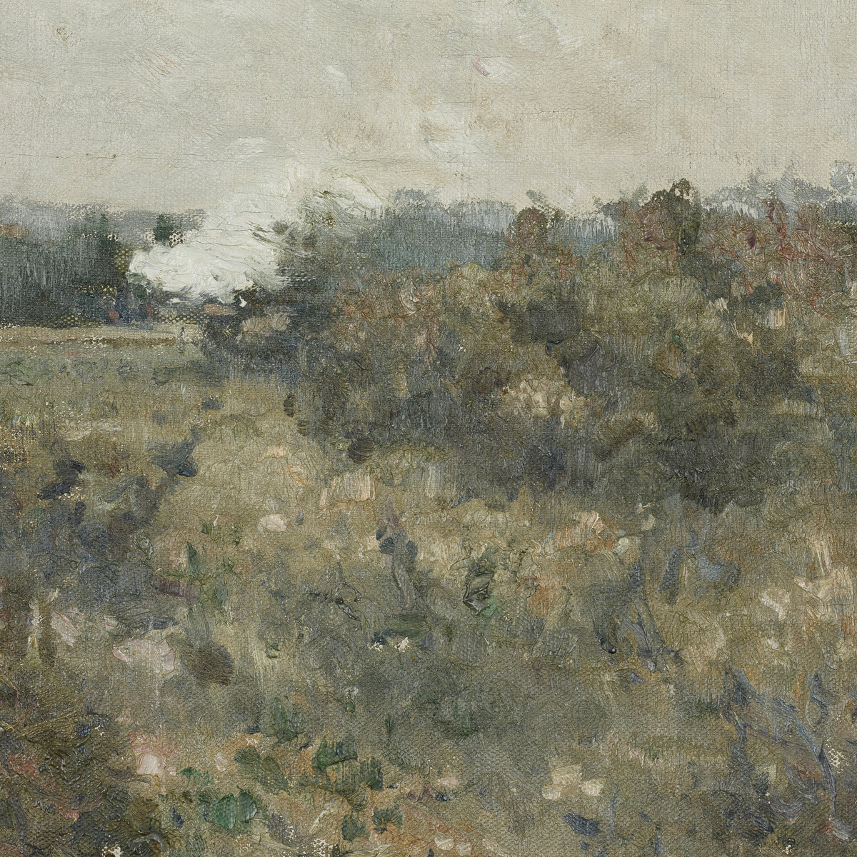 Framed Wall Artwork | Vintage Field Painting | N64