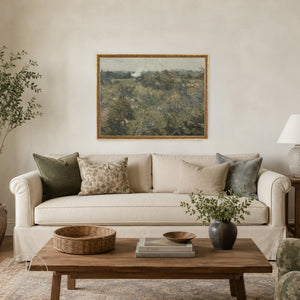 Framed Wall Artwork | Vintage Field Painting | N64