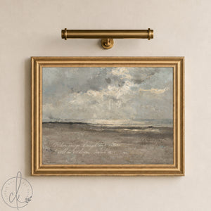 Bible Verse Wall Art | Isaiah 43:2 Framed Coastal Painting | Christian Home Decor | N68