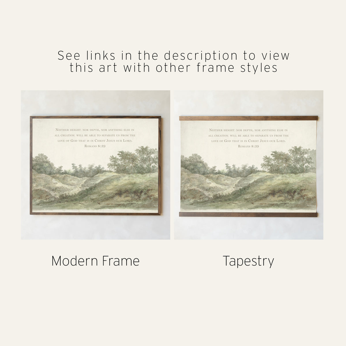 Bible Verse Art | Vintage Landscape Art | N85