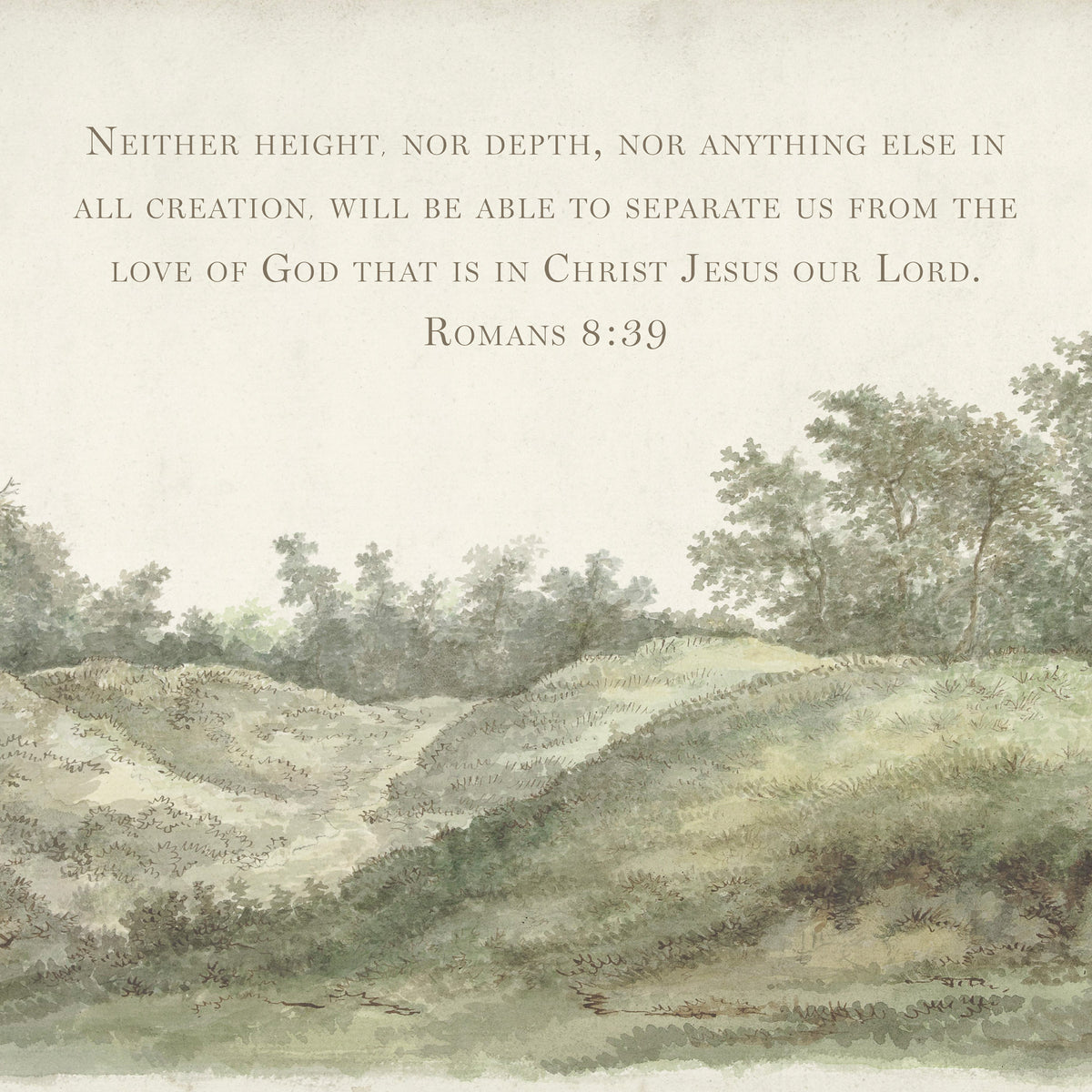 Bible Verse Art | Vintage Landscape Art | N85