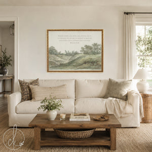 Bible Verse Art | Vintage Landscape Art | N85