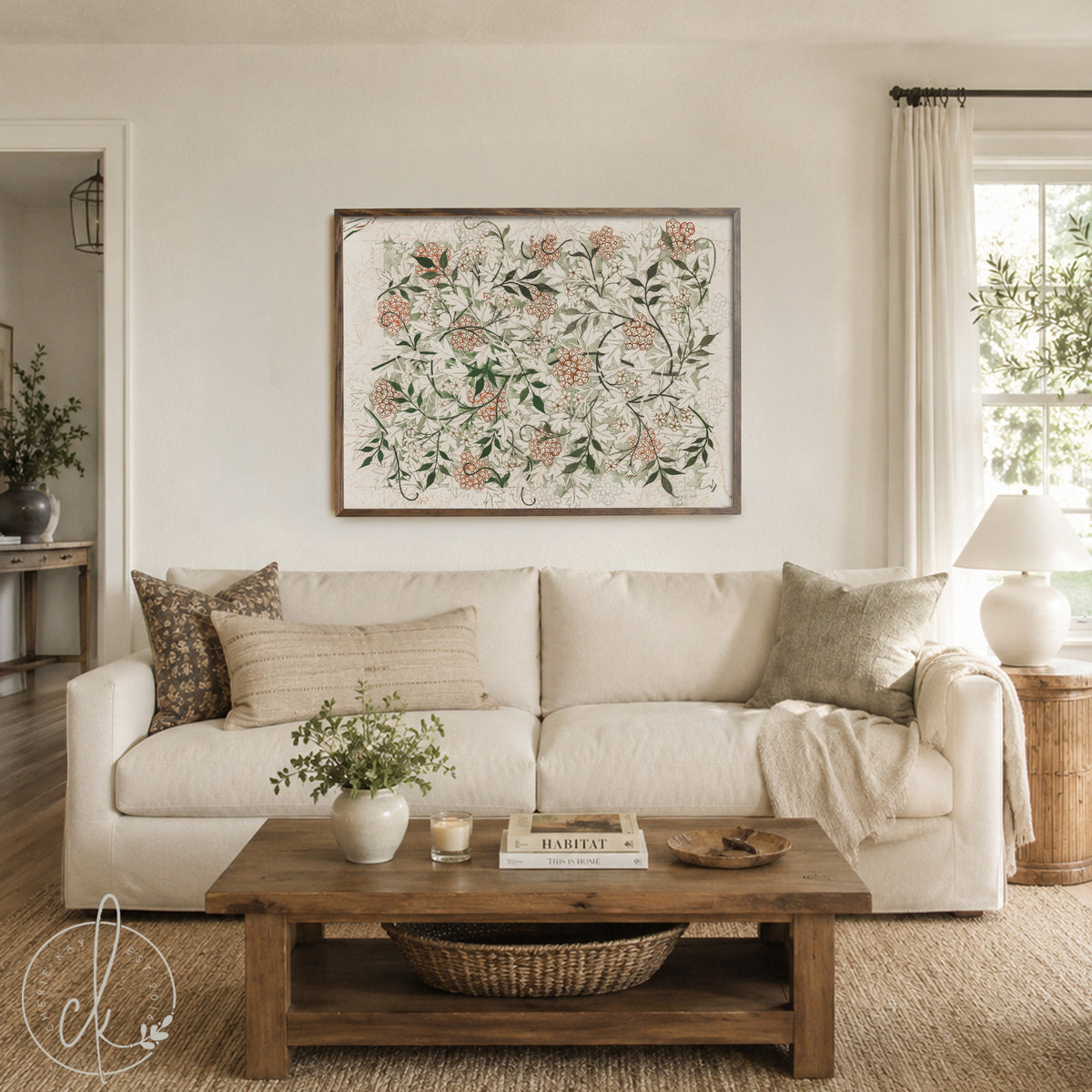 Botanical Wall Art | William Morris Wildflower | Victorian Floral Print | N87