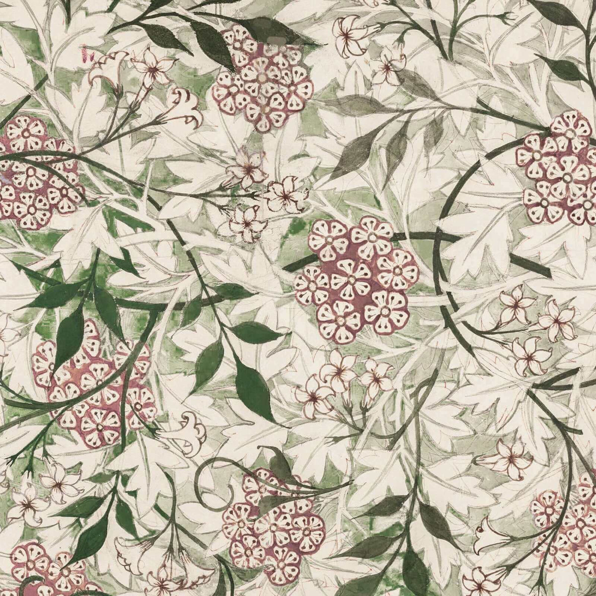 Framed Vintage Wall Decor | Botanical Textile Art | N87