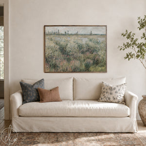 Framed Landscape Art | Claude Monet Banks of the Seine Canvas Print | N8