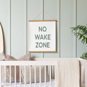 Coastal Nursery Wall Art | NO WAKE ZONE Canvas Sign | 45