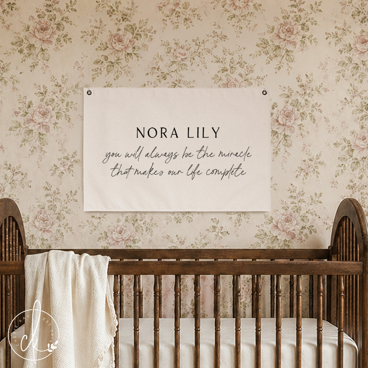 You Will Always Be the Miracle, That Makes Our Life Complete | Personalized Name Banner | Nursery Wall Art | Custom Name Sign
