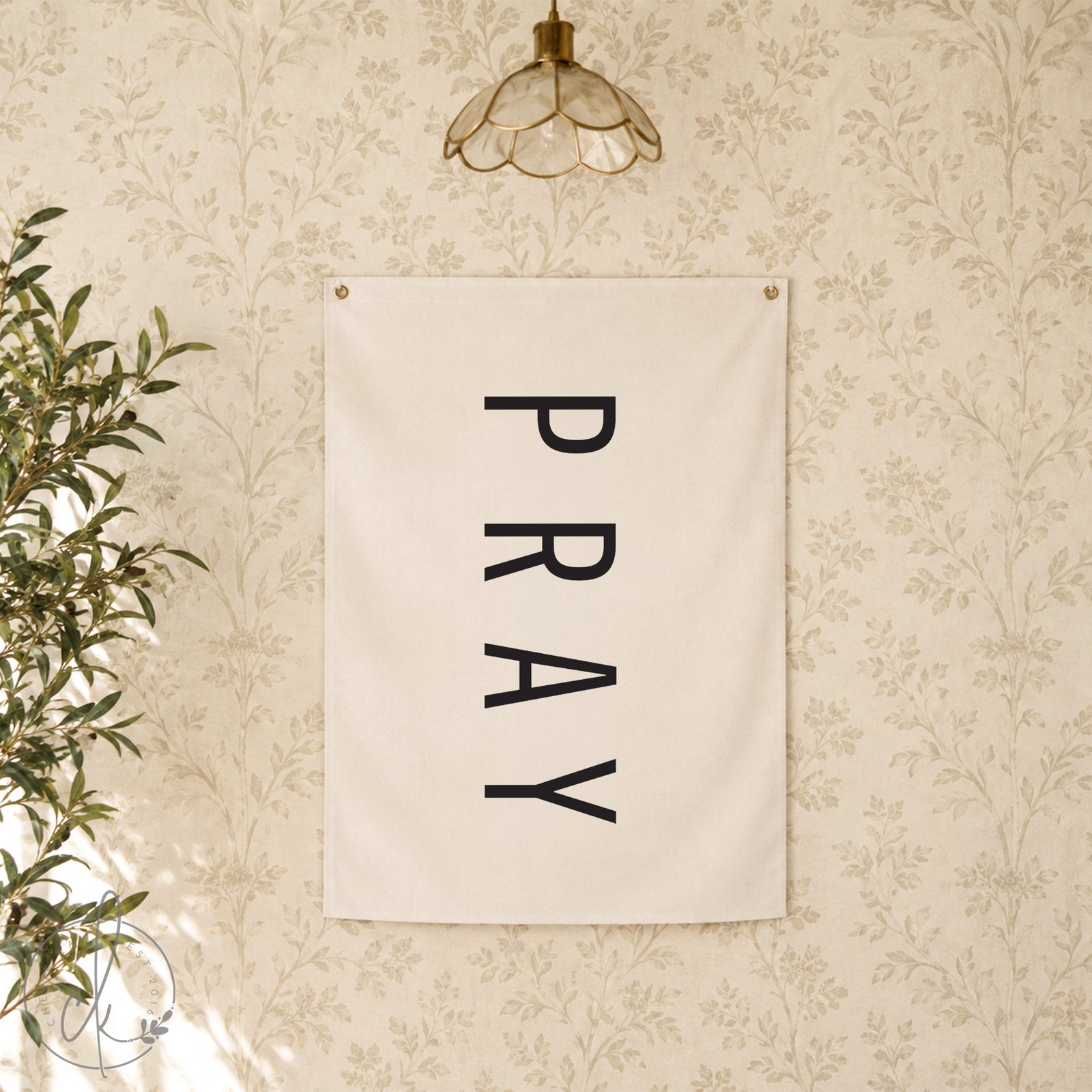 pray canvas banner