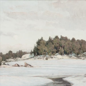 Winter Landscape Art | Vintage Winter Art | Framed Wall Art | Winter Living Room Decor | Christmas Entryway Decor | W31