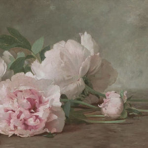 Vintage Floral Wall Art | Botanical Art | Framed Wall Art | Living Room Decor | Pink Peonies Painting | W42
