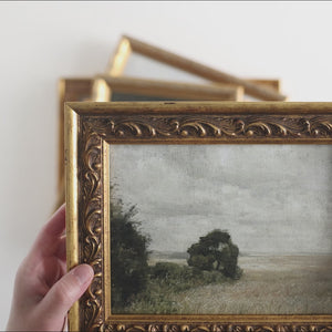 Gold Frame Gallery Wall Set | Vintage Floral, Bird & Landscape Framed Prints | Classic Wall Art Decor | G9