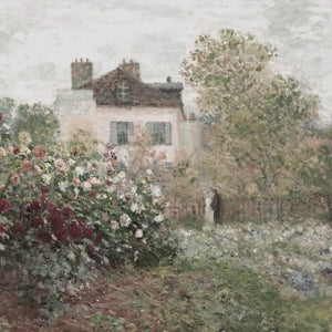 Flower Garden Wall Art | Vintage Framed Art | Rose Garden Art | Botanical Art | Living Room Decor | Vintage Painting | Cottage Painting | W7