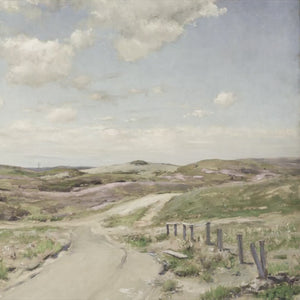 Vintage Landscape Art | Western Prairie Landscape | Country Road Painting | Framed Wall Art | Living Room Decor | W37
