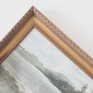 Gallery Wall Sets | Vintage Framed Canvas Art Set of 5 | Gold Frame Landscape and Botanical Prints for Living Room | G41