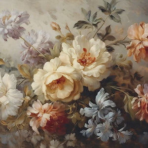 Floral Nursery Wall Decor | Vintage Floral Painting | Framed Painting | Nursery Wall Art | Girl Nursery Decor | W88