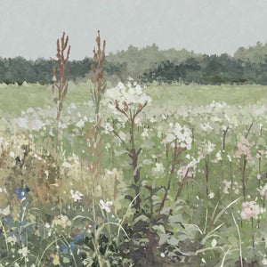 Wildflower Field Art | Botanical Wall Art | Landscape Art | Framed Wall Art | Large Wall Art | Field Of Flowers | W1