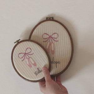 Ballerina Nursery Decor | Embroidery Hoop Art | Personalized Ballet Name Sign | E7