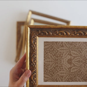 Framed Wall Art Set | Vintage Landscape & Botanical Prints | Ornate Gold Frame Gallery Wall Decor | G11