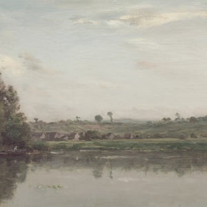 Vintage Landscape | French Countryside Art | Vintage Wall Art | Framed Wall Art | Living Room Decor | French Village Painting | W40