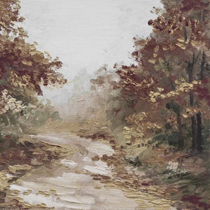 Fall Home Decor | Framed Fall Landscape Art | Living Room Decor | Autumn Trees Painting | Entryway Decor | W68