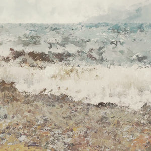 framed ocean art | coastal art | beach wall art | wood signs | Crashing Waves | W19