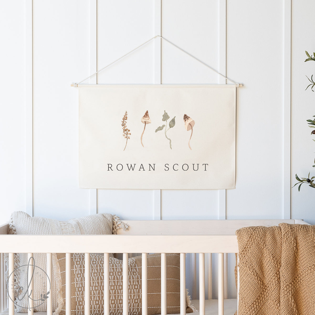 Personalized Baby Name Sign |  Woodland Nursery Decor | 81