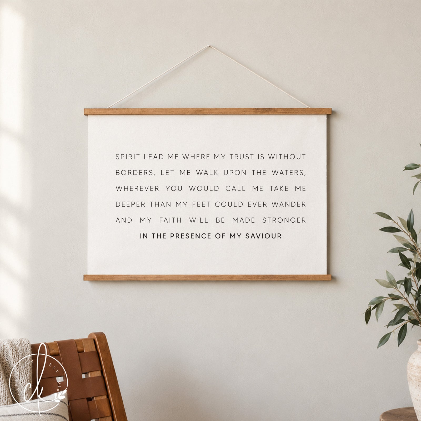 Spirit Lead Me | Song Lyrics |  Wall Hanging | Canvas Wall Art | Living Room Decor | Christian Wall Art