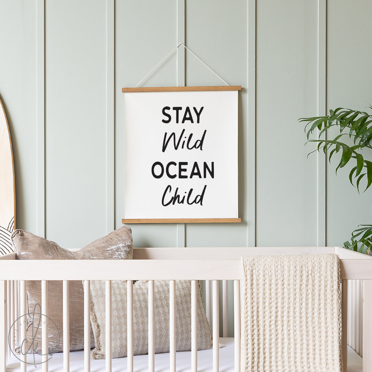 Stay Wild Ocean Child Nursery Wall Art | Beach Kids Room Art | 35