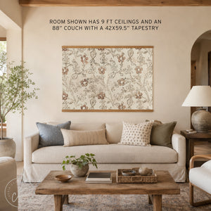 Textile Wall Art | Hanging Floral Fabric Wall Decor | T105