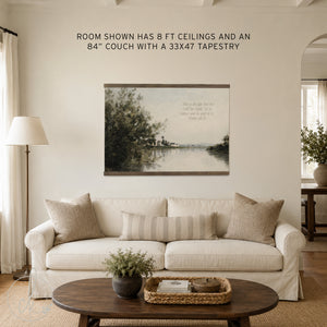 Large Scripture Wall Art | Psalm 118:24 | Christian Canvas Tapestry | T109