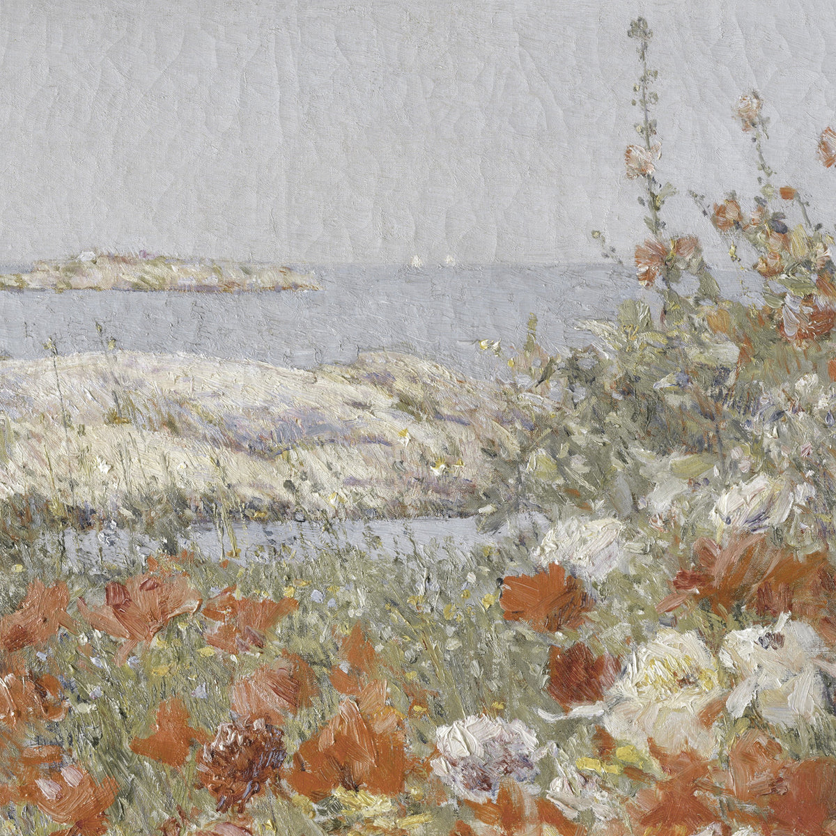 Vintage Landscape Painting | Large Canvas Tapestry | Coastal Garden Wall Art | T110