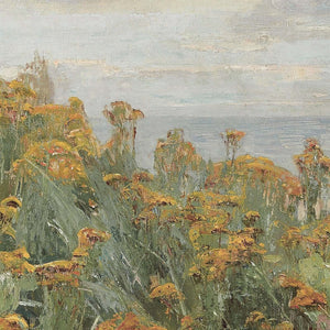 Floral Wall Art | Large Canvas Wildflower Coastal Landscape | T112