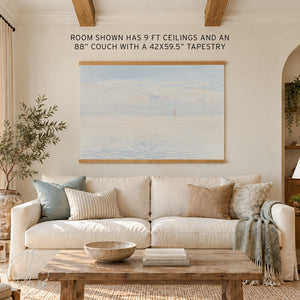 Large Coastal Wall Art | Ocean Seascape Canvas Tapestry Wall Hanging | T117