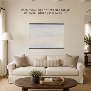 Large Coastal Wall Art | Ocean Seascape Canvas Tapestry Wall Hanging | T117