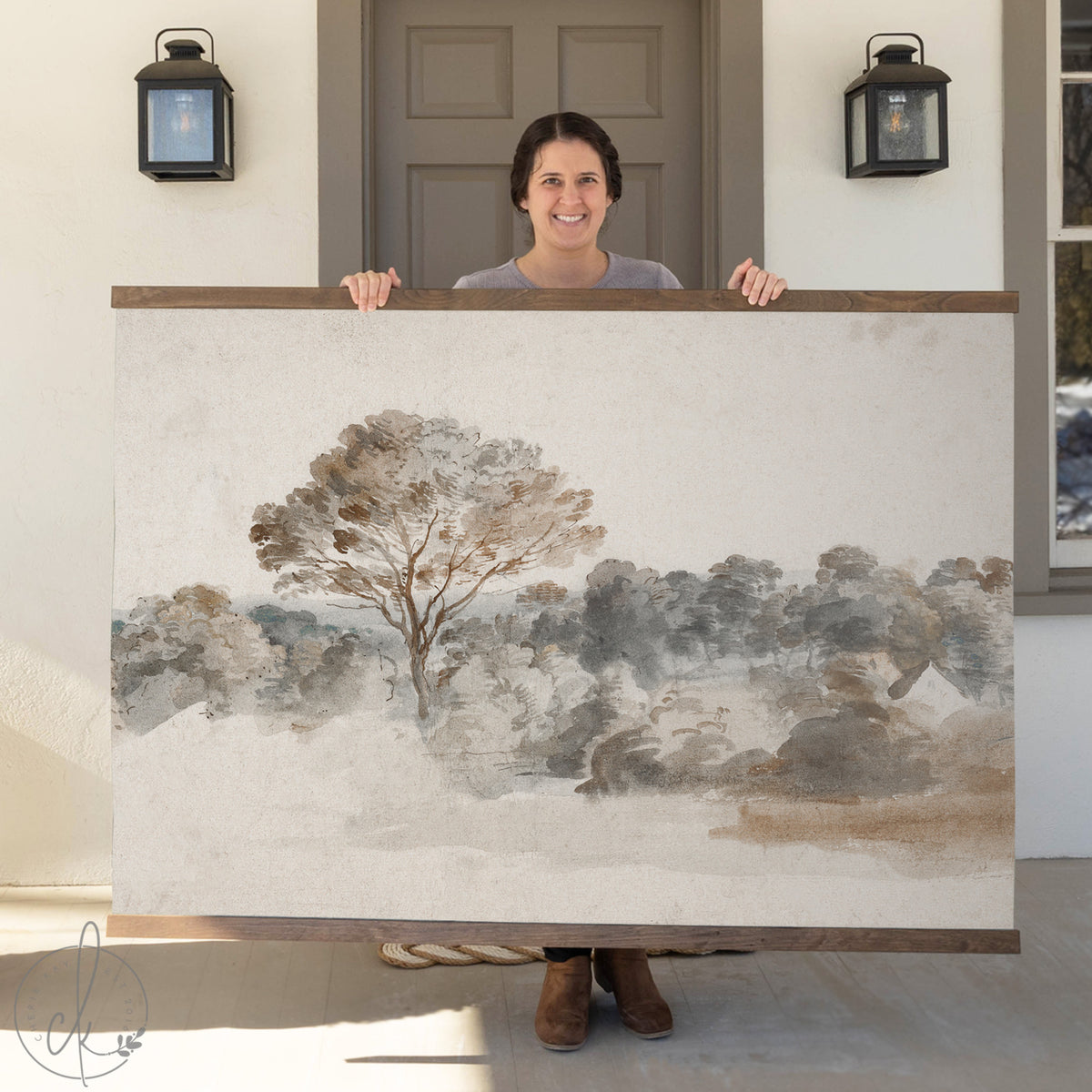Christian Wall Art | Matthew 11:28 Watercolor Landscape Canvas | T15