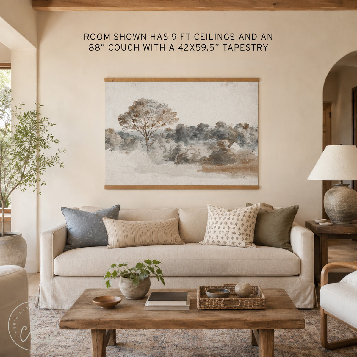 Christian Wall Art | Matthew 11:28 Watercolor Landscape Canvas | T15