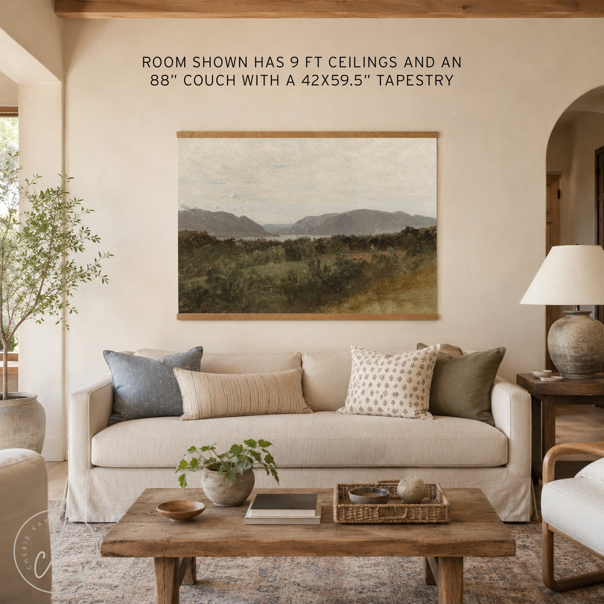 Vintage Mountain Landscape Painting | T18